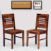 Jeenwood Solid Sheesham Wood Dining Chair Set of 2 - Solid Wood Dining Chairs | Wooden Dining Chairs for Home and Living Room Study Chair Wooden Set of 2 Chair - Brown Finish