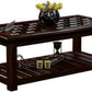 Jeenwood Solid Sheesham Wood Coffee Table for Living Room | Rectangular Center Table for Guest Room - Walnut Finish