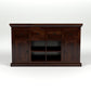 Jeenwood Sheesham Wooden Storage Cabinet for Living Room with 4 Drawer & 8 Shelves - Solid Wood Sideboard for Storage - Wooden Drawer Cabinet for Bedroom Home & Kitchen Cabinet - Walnut
