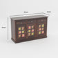 Solid Sheesham Wood Handcrafted Sideboard Cabinet with Hand-Painted Tile Doors