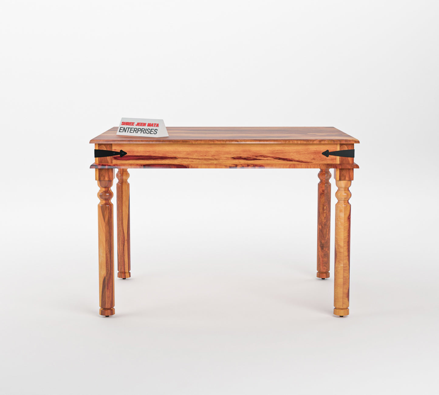 Solid Wood 4 Seater Dining Table Set with 3 Chairs & 1 Bench