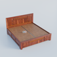 Solid Sheesham Wood King Size Bed with Storage for bedroom