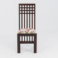 Solid Wood 4 Seater Dining Table Set with Foam Cushioned Chairs & Bench