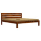 Solid Wood Queen Size Bed with Slat Headboard