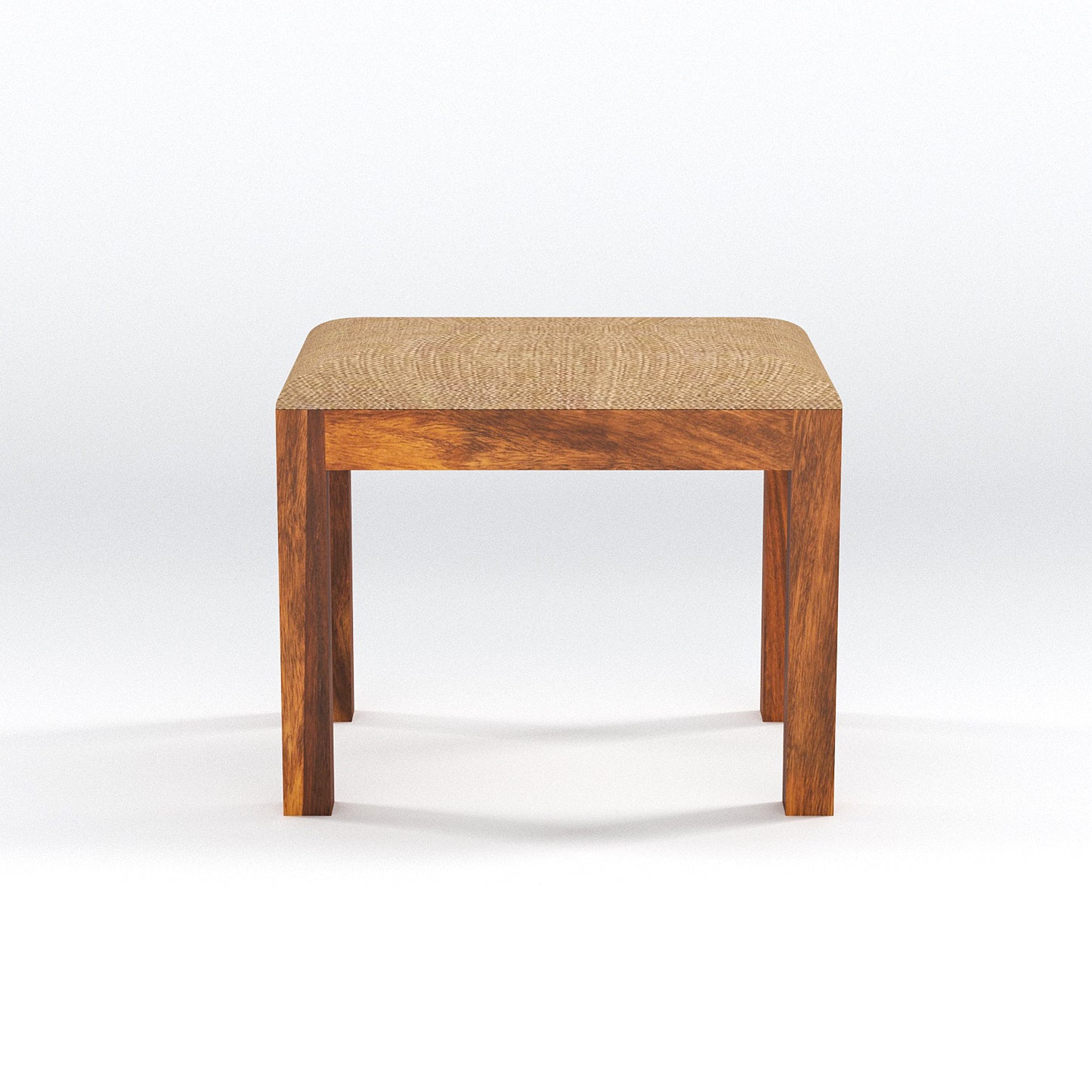 Solid Wood Multipurpose Side Table with Natural & Walnut Finish