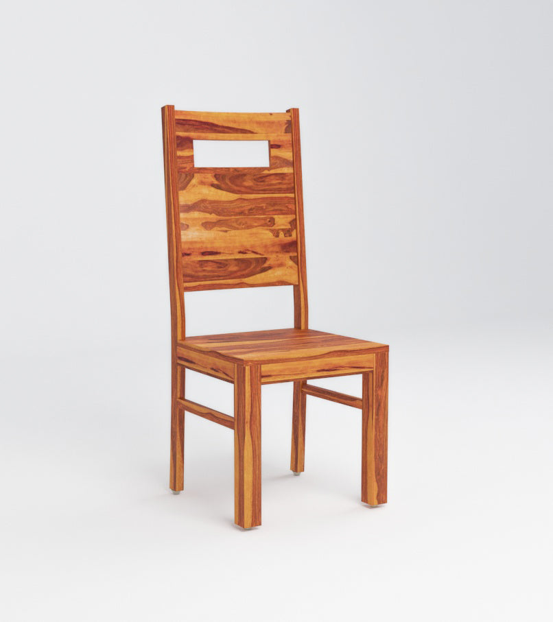 Solid Wood 4 Seater Dining Table Set with Modern Chairs