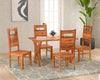 Jeenwood Sheesham Wooden 4 Seater Dining Table with Chairs Dining Set for Dining Room - Wooden Dining Table 4 Seater Modern Dining Table Set of 4 for Hotel Restaurant - Honey