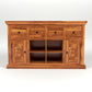 Solid Sheesham Wood Sideboard Cabinet with Drawers & Shelves