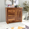 Jeenwood Solid Sheesham Wood Cabinet Drawer | Sideboard with Storage for Living Room | Bedroom | Hall | Home Furniture - Honey