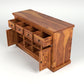 Solid Sheesham Wood Sideboard Cabinet with Drawers & Shelves