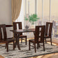Jeenwood Sheesham Wooden 4 Seater Dining Table with Chairs Dining Set for Dining Room - Wooden Dining 4 Seater Modern Dining Table Set of 4 for Hotel Restaurant - Walnut