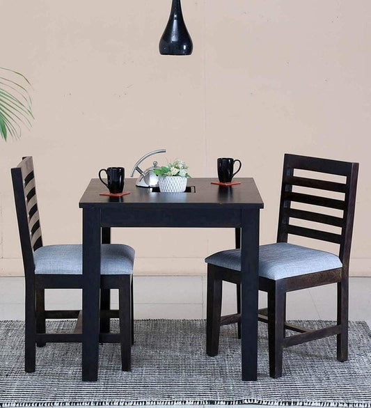 Jeenwood Wooden Dining Table 2 Seater | Two Seater Dinning Table with 2 Chairs for Home | Dining Room Sets for Restraunts | Sheesham Wood, Warm Chestnut - Brown