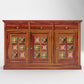Solid Sheesham Wood Handcrafted Sideboard Cabinet with Hand-Painted Tile Doors