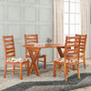 Jeenwood Sheesham Wooden 4 Seater Dining Table with Cushion Chairs Dining Set for Dining Room - Wooden Dining Table 4 Seater Modern Dining Set of 4 for Hotel - Honey