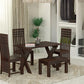 Jeenwood Sheesham Wooden 4 Seater Dining Table with 3 Chairs & 1 Bench - Dining Set for Dining Room - Wooden Dining 4 Seater Dining Table Set of 4 for Living Room Home - Walnut