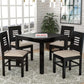 Jeenwood Sheesham Wooden 4 Seater Dining Table with Cushion Chairs Dining Set for Dining Room - Wooden Dining 4 Seater Modern Dining Table Set of 4 for Living Room Home - Walnut