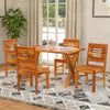 Jeenwood Sheesham Wooden 4 Seater Dining Table with Chairs Dining Set for Dining Room - Wooden Dining Table 4 Seater Modern Dining Table Set of 4 for Hotel Restaurant - Honey