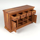 Solid Sheesham Wood Sideboard Cabinet with Drawers, Shelves & Doors