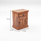 Solid Sheesham Wood Bedside Table with Drawer & Storage Cabinet
