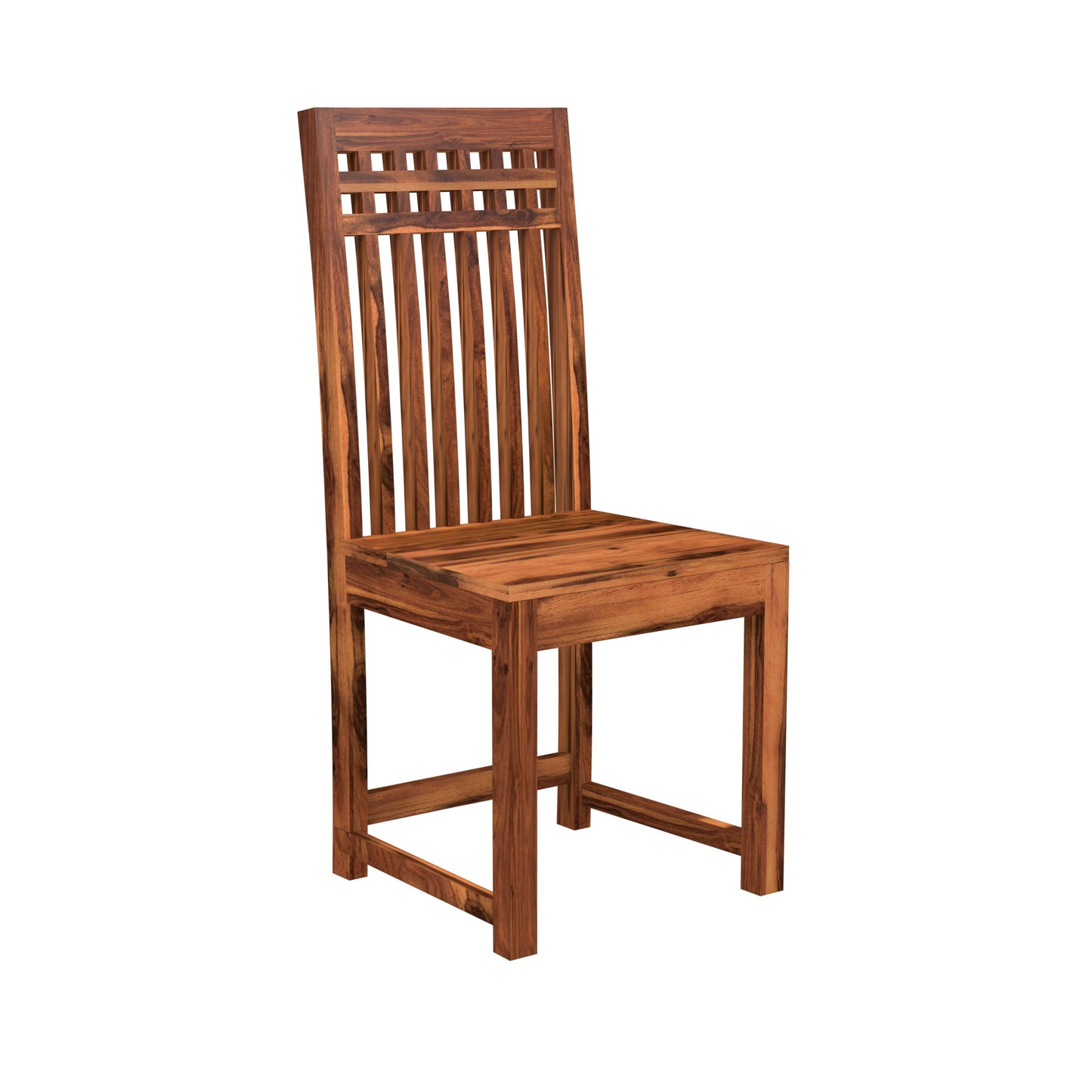 Solid Wood 4 Seater Dining Table Set with Wooden Chairs