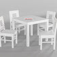 Solid Wood 4 Seater Dining Table Set with 4 Wooden Chairs