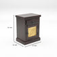 Solid Sheesham Wood Bedside Table with Drawer & Cabinet | Brass Inlay Door