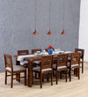 Jeenwood Sheesham Wood Dining Table 8 Seater | Dinning Table with 8 Chairs | Dining Room Furniture - Brown