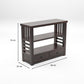 Solid Teak Wood Open Bookshelf with Storage Drawers – 2-Shelf Display & Storage Unit