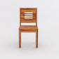Solid Wood 4 Seater Dining Table Set with Cushioned Chairs