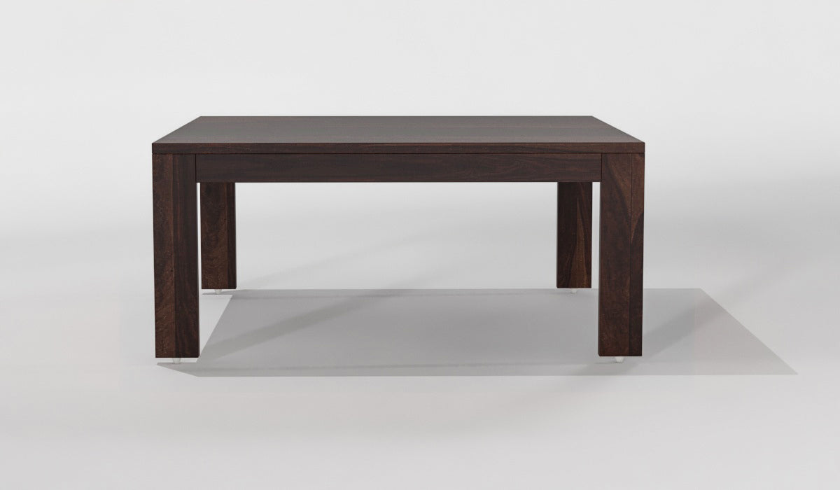 Handcrafted Solid Wood Coffee Table with Carved Ottoman Stools