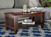 Jeenwood Solid Sheesham Wood Wooden Centre Table, Coffee Table, Center Table Teapoy for Living Room, Bedroom, Wooden Home Furniture - Brown