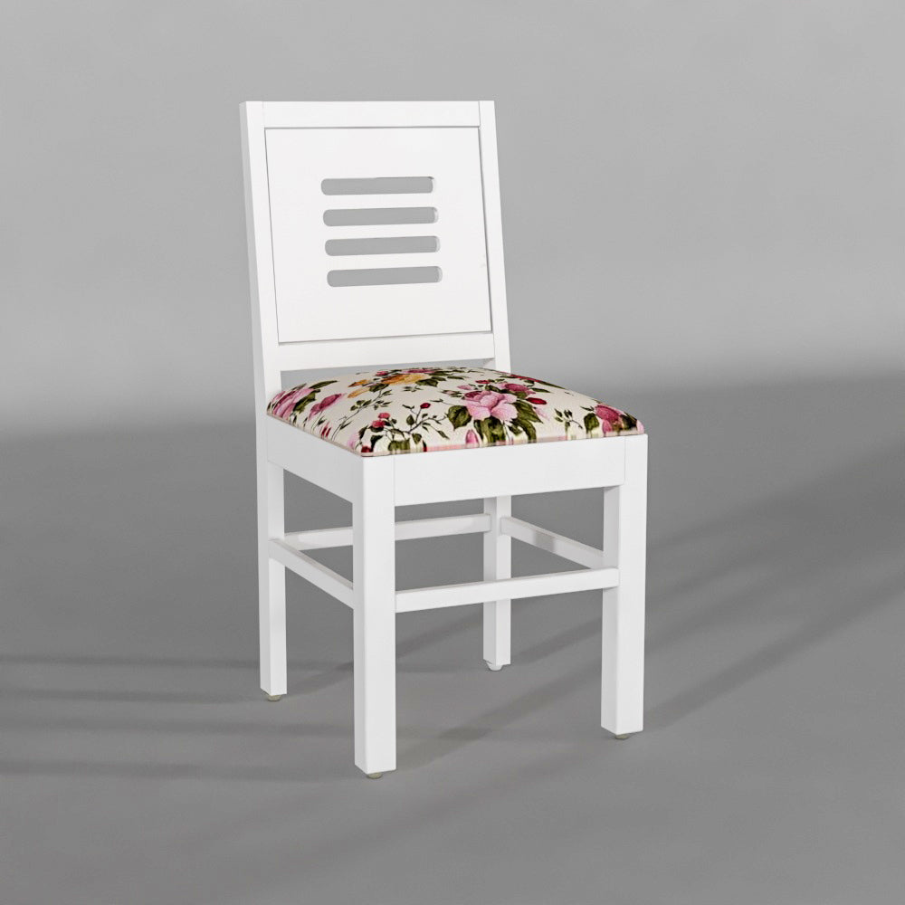 Solid Wood 4 Seater Dining Table Set with Cushioned Chairs