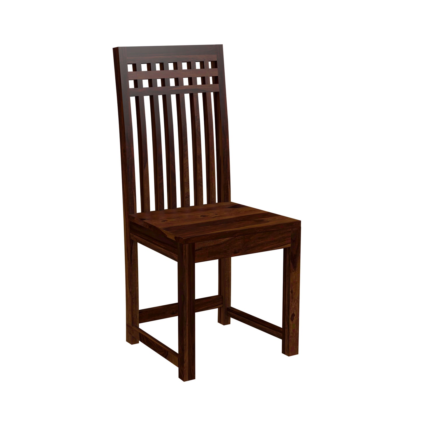 Premium Solid Wood 6 Seater Dining Table Set with Slatted Back Chairs