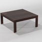 Handcrafted Solid Wood Coffee Table with Carved Ottoman Stools
