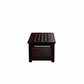 Handcrafted Solid Wood Coffee Table with Carved Top & Open Shelf