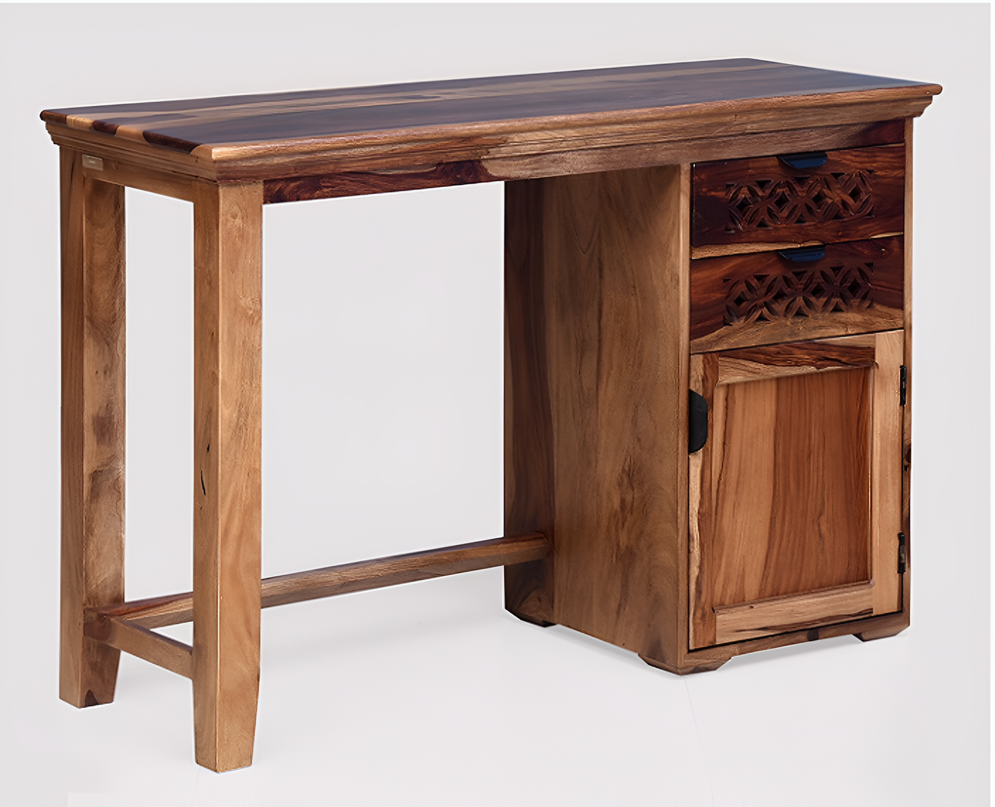 Teak Finish Wooden Office Desk for Home & Workspace