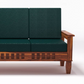 Solid Sheesham Wood 4 Seater Wooden Sofa Set with Polycotton Cushions