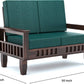 Solid Sheesham Wood 4 Seater Wooden Sofa Set with Polycotton Cushions