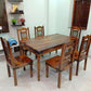 Classic Handcrafted Sheesham Wood Dining Table Set (6 Seater)