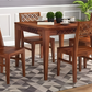 Solid Wood 4 Seater Dining Table Set with 4 Chairs
