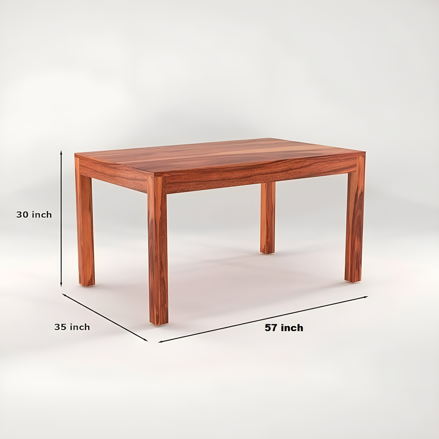 Solid Wood 6 Seater Dining Table Set with Bench
