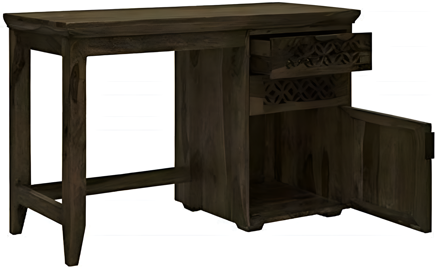 Teak Finish Wooden Office Desk for Home & Workspace