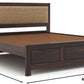 Handcrafted Solid Wood King Size Bed with Upholstered Headboard