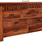 Solid Sheesham Wood Chest of Drawers with 7 Storage Drawers