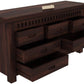 Solid Sheesham Wood Chest of Drawers with 7 Storage Drawers