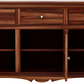 Handcrafted Solid Wood Sideboard with Ceramic Tile Doors & Storage Drawers