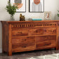Solid Sheesham Wood Chest of Drawers with 7 Storage Drawers