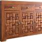 Solid Sheesham Wood Sideboard Cabinet with 3D Carved Doors & Drawers