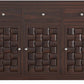 Solid Sheesham Wood Sideboard Cabinet with 3D Carved Doors & Drawers