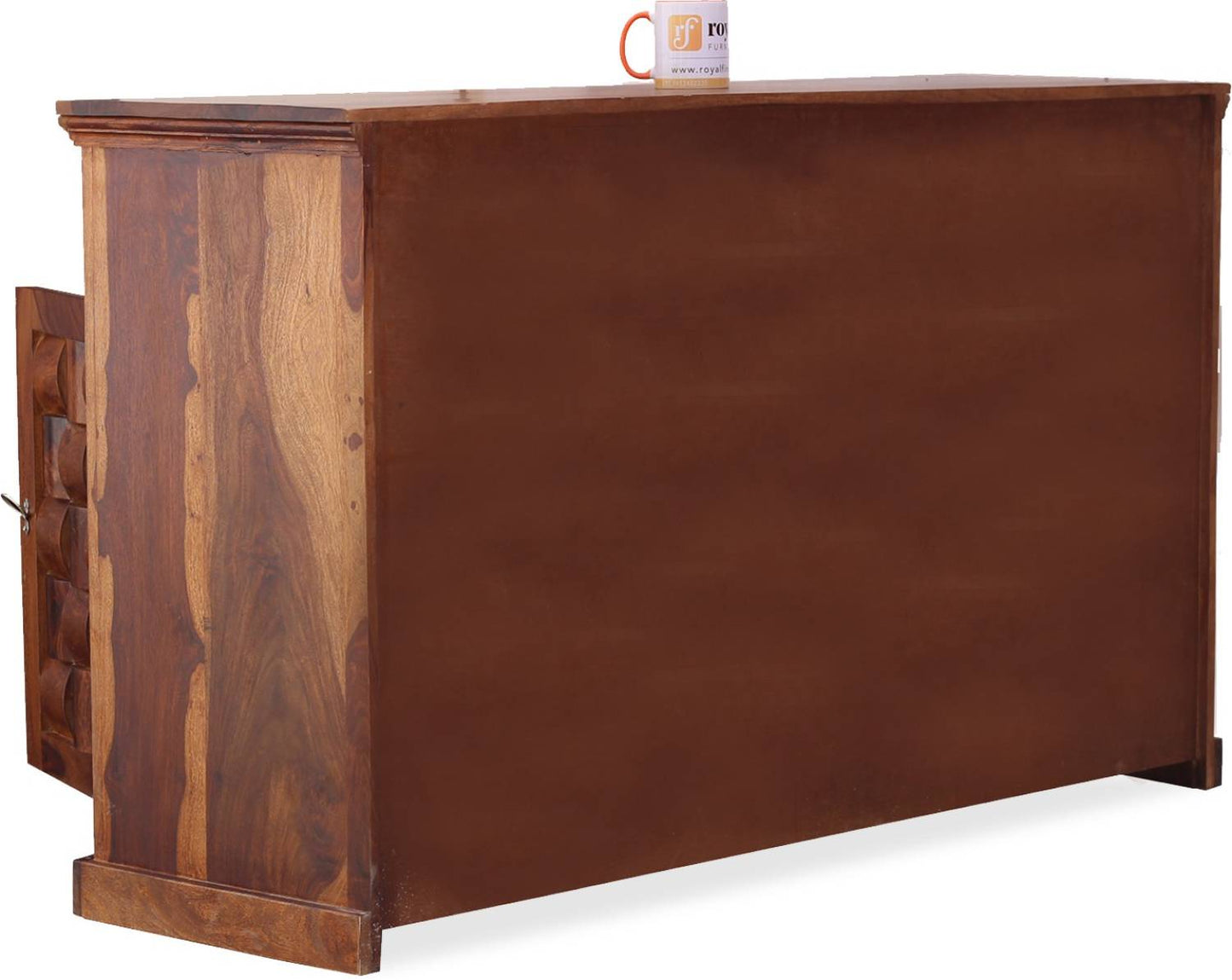 Solid Wood 3-Drawer 3-Door Carved Sideboard Storage Cabinet